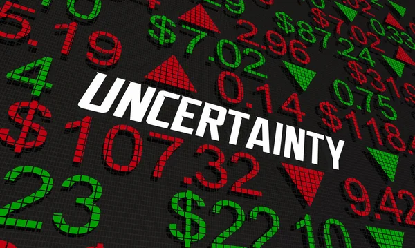 Uncertainty Stock Market Unknown Stress Economic Financial Turmoil Illustration — Stock Photo, Image