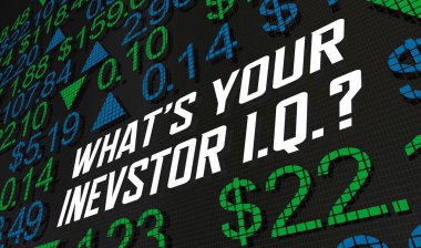Yatırımcınızın IQ Bilgi Seviyesi Borsa Yatırımları 3d İllüstrasyon