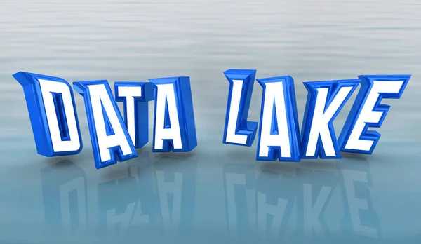 Data Lake Raw Information Storage System Solution Words Letters 3d Illustration
