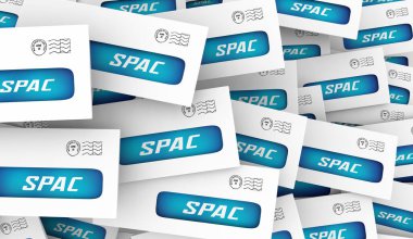 SPAC Zarfları Özel Amaçlı Kazanç Şirketinin 3d İllüstrasyonunu Sattı
