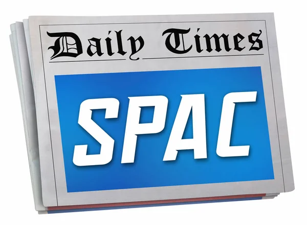 Spac News Update Information Special Purpose Acquisition Company Illustration — Stock Photo, Image