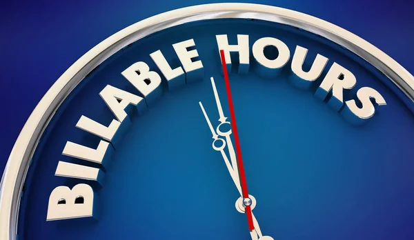 Billable Hours Clock Time Keeping Freelance Contractor Arbeit Job Illustration — Stockfoto