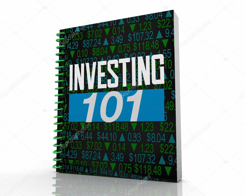 Investing 101 Manual Book Stock Market Investment Education Learning 3d Illustration
