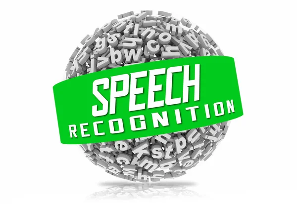 Speech Recognition Translation Spoken Language Text Words Illustration — Stock Photo, Image