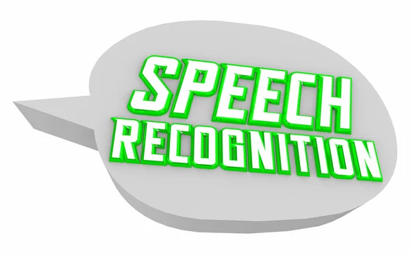Speech Recognition Bubble Linguistics Translation Spoken Word Illustration — Stock Photo, Image