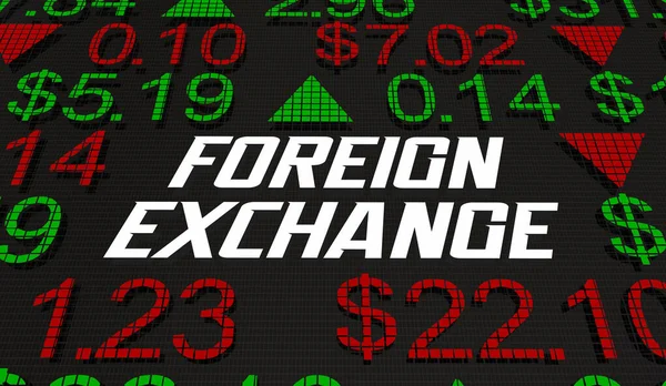 Devisen Forex International Currency Trading Market Rate Ticker Illustration — Stockfoto