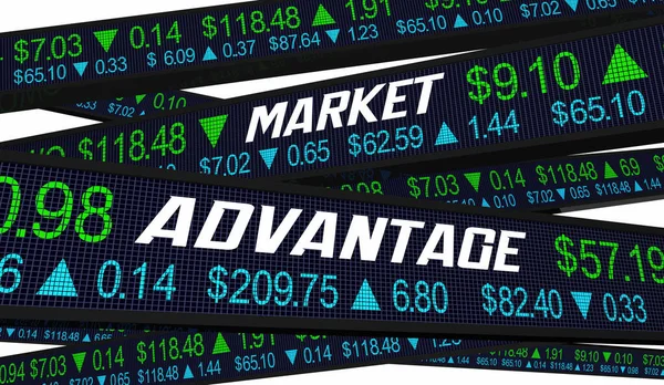 Marktvoordeel Stock Beste Top Opportunity Proft Earnings Prijzen Snellere Illustratie — Stockfoto
