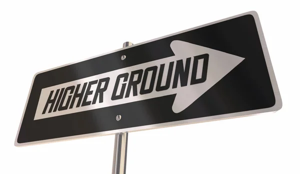 Higher Ground Safety Help Assistance Move Next Higher Level Sign — Stock Photo, Image