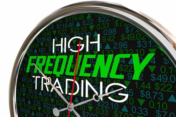 High Frequency Trading Clock Hft Fast Trades Speed Quick Transactions — Photo