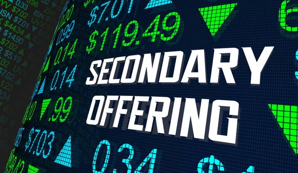 Secondary Offering Public Stock Share Sale Spo Raise Additional Capital —  Fotos de Stock