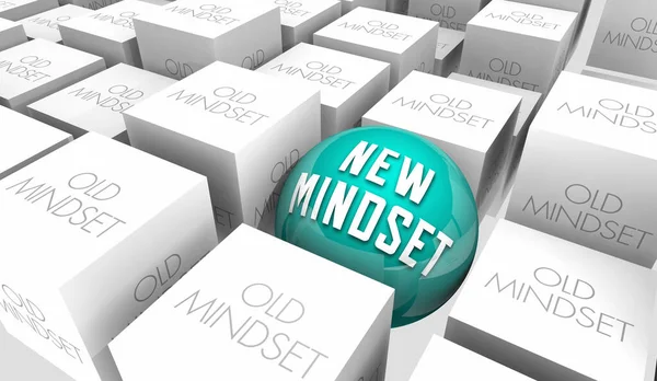 New Mindset Change Your Outlook Ideas Perspective Old Illustration — ストック写真