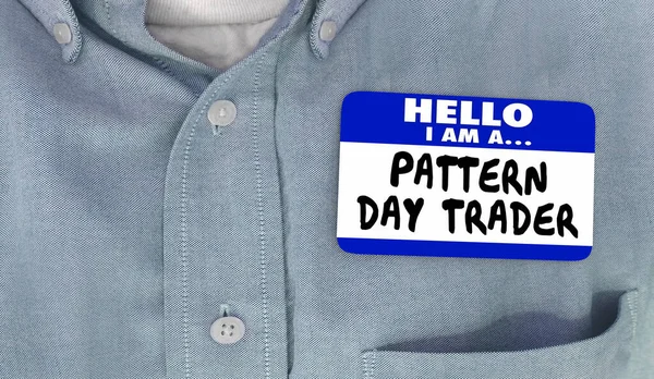 Hello Pattern Day Trader Pdt Stock Market Investor Name Tag — Foto Stock