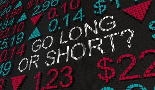 Long Short Stock Market Buy Sell Term Holding Illustration — Stock Photo, Image