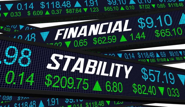 Financial Stability Stock Market Investment Wealth Stable Income Illustration — Photo