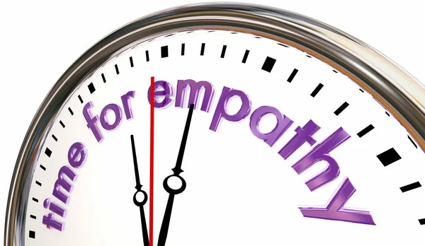 Time Empathy Clock Share Feelings Support Concern Compassion Illustration — Stockfoto