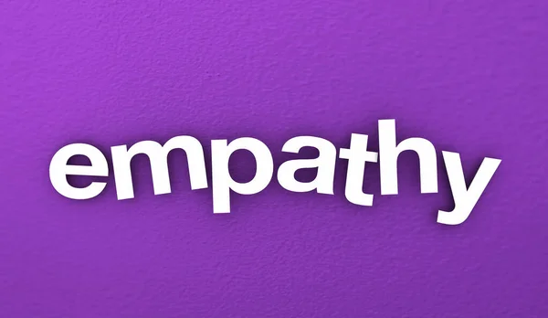 Empathy Compassion Concern Support Word Purple Background Illustration — Stockfoto