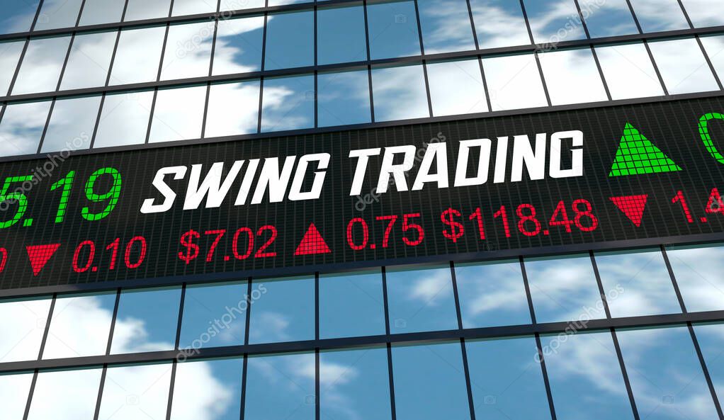 Swing Trading Overnight Buy Sell Stocks Investment Trader 3d Illustration