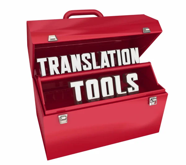 Translation Tools Resources Translate Toolbox Service Illustration — Stock Photo, Image