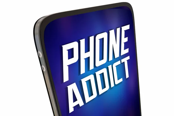 Phone Addict Cell Mobile Communication Addiction Illustration — Stock Photo, Image