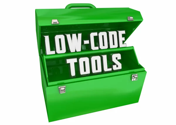 Low Code Tools App Programmiersoftware Toolbox Ressourcen Illustration — Stockfoto