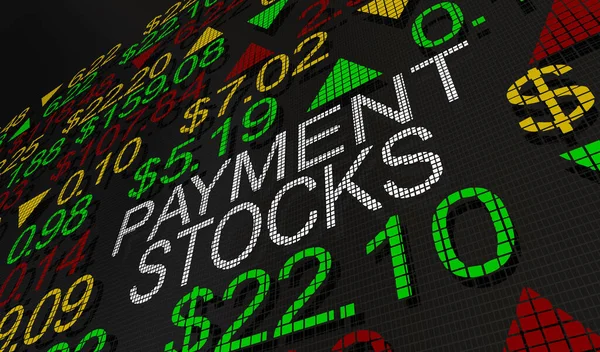 Azioni Pagamento Fin Tech Financial Technology Companies Business Shares Market — Foto Stock