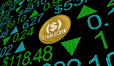 Stablecoin Borsa Kripto Para Birimi Ticaret Fiyatları Yatırım 3d İllüstrasyon