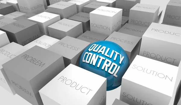 Qualitätskontrolle Produktprozess Problemlösung Verbesserung Illustration — Stockfoto