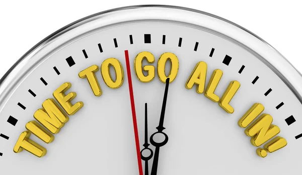 Time All Clock Deadline Entscheiden Total Commitment Illustration — Stockfoto