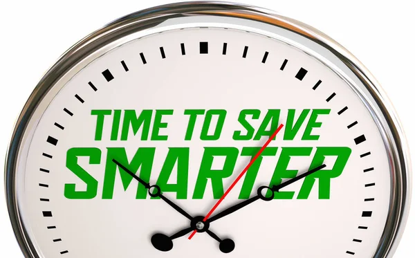Time Smarter Spend Less Money Grow Wealth Illustration — Stock Photo, Image