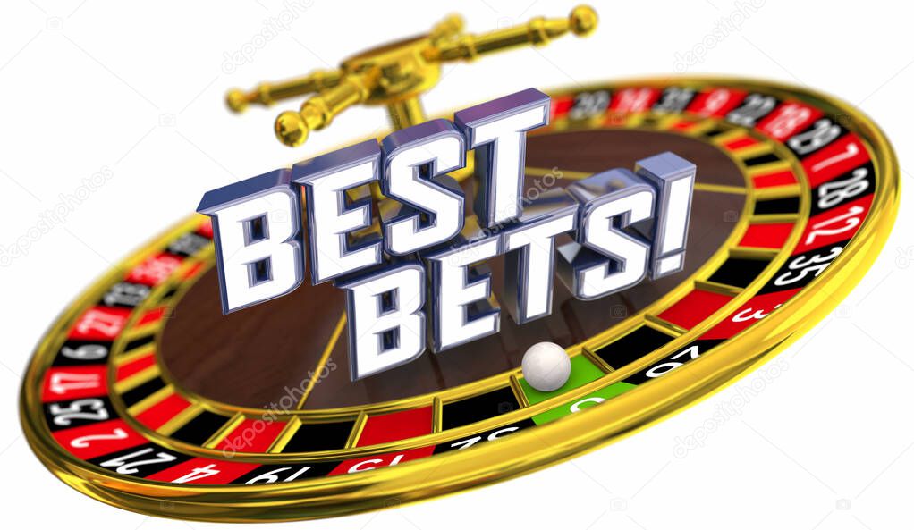 Best Bets Winner Top Choice Advice Odds Jackpot Roulette Wheel 3d Illustration