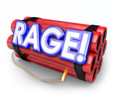 Rage Dynamite Bomb Explosive Anger About to Blow Up clipart