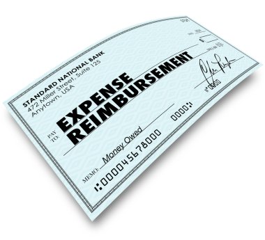 Expense Report Words on Check Reimbursement Payment clipart