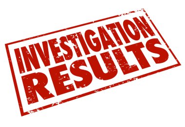 Invetigation Results Red Stamp Words Resarch Findings clipart