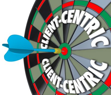 Müşteri Hizmetleri hedefleyen müşteri odaklı kelimeler dart tahtası
