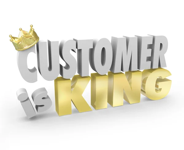 Le client est King 3d Words Crown Top Priority Service — Photo