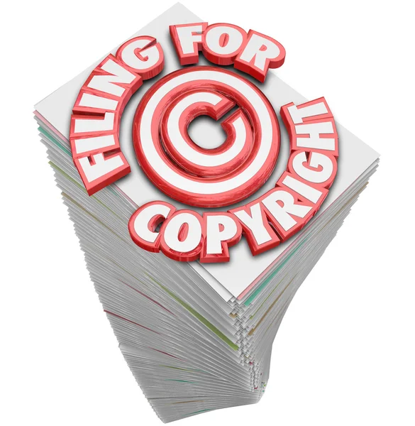 著作権保護のシンボルのためのファイリング — ストック写真