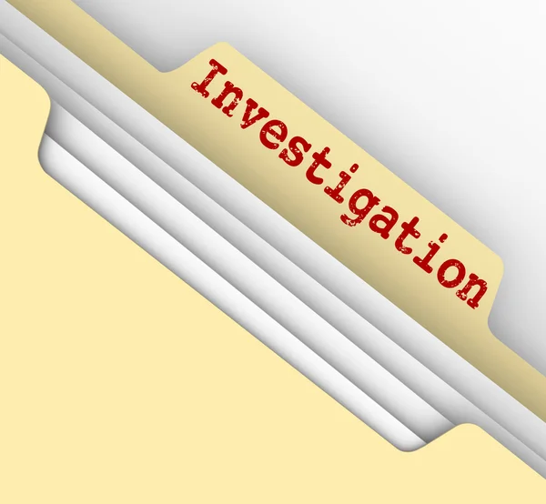 Investigation Manila Folder Research Findings Paper File Documen — Stock Photo, Image