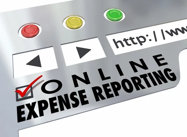 Online Expense Reporting Website Online Receipt Entry — Stock Photo, Image