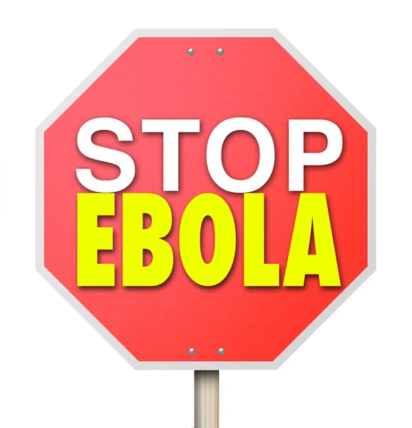 Stop Ebola Sign End Cure Tratamento da Doença de Vírus — Fotografia de Stock