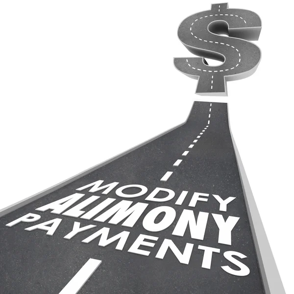 Modify Alimony Payments Road — Stock Photo, Image