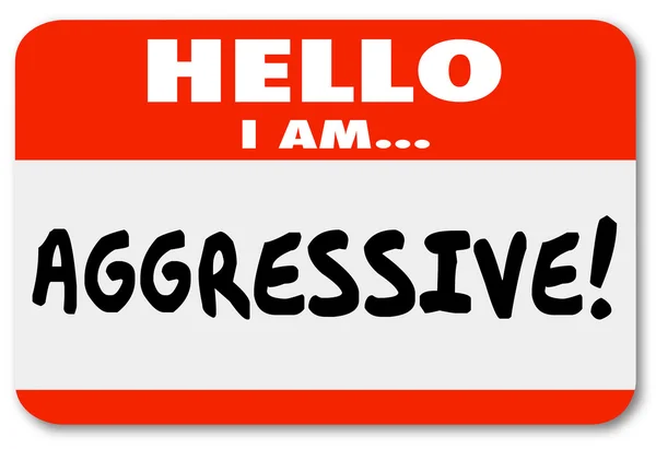 Aggressive Hello I Am Nametag Sticker — Stock Photo, Image