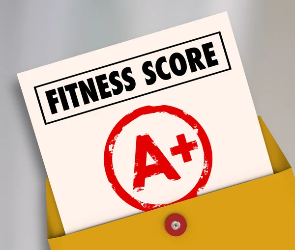 Puntuación de fitness A Plus Top Grade Valoración Evaluación Resultado — Foto de Stock