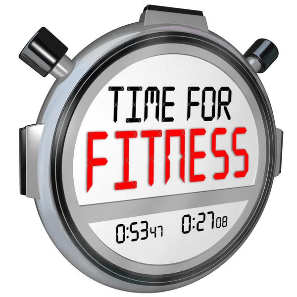 Tempo per le parole fitness Cronometro Timer Training Esercizio — Foto Stock