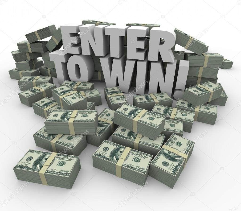 Enter to Win 3d Words Cash Money Stacks Contest Raffle Lottery