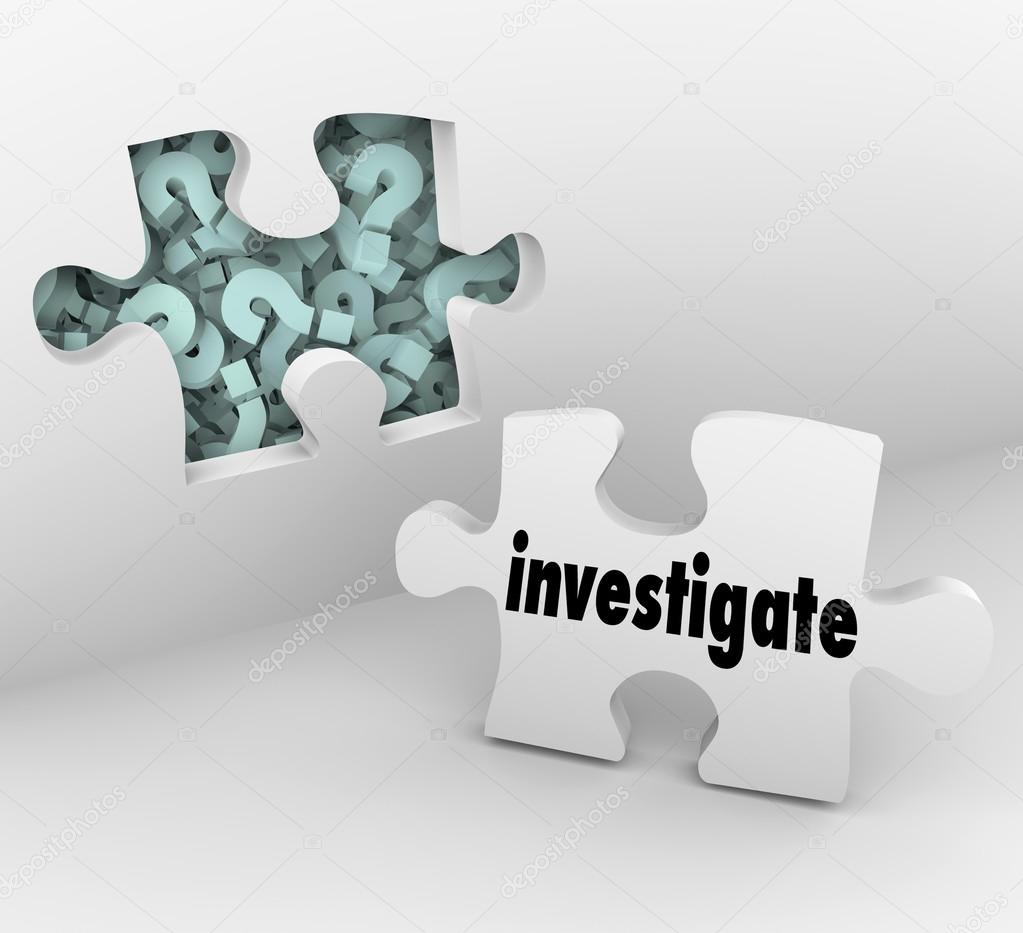 Investigate Word Puzzle Piece Find Answers Questions