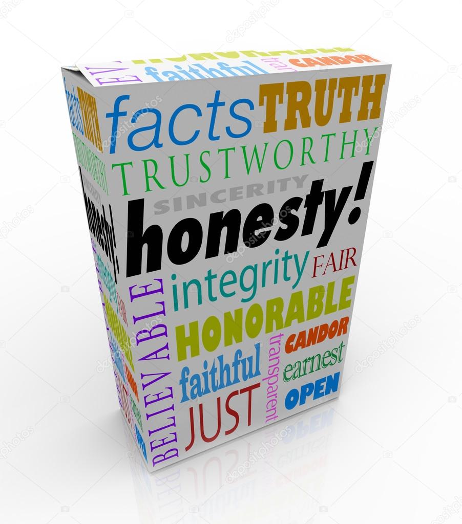 Honesty Sincerity Trustworthy Virtues Reputation Product Box