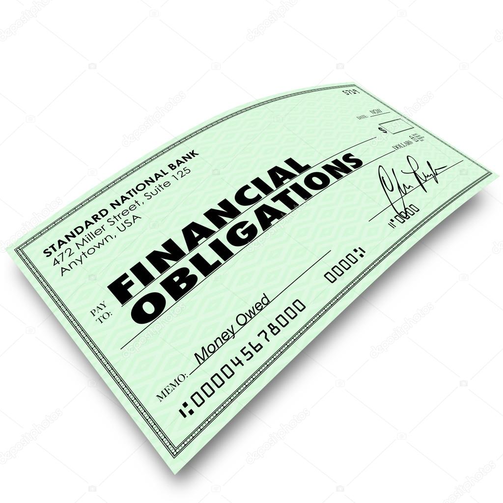 Financial Obligations Check Money Payments Bills Due