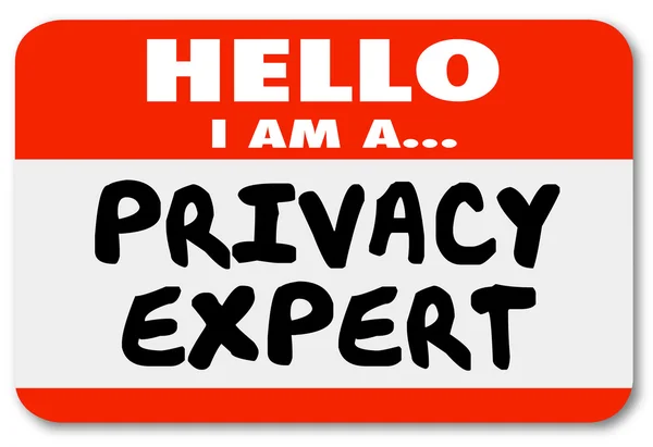Hej är jag privatlivet expert — Stockfoto