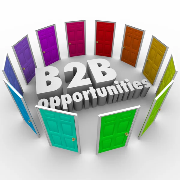 B2b 机会字门新业务路径职业就业机会 — 图库照片