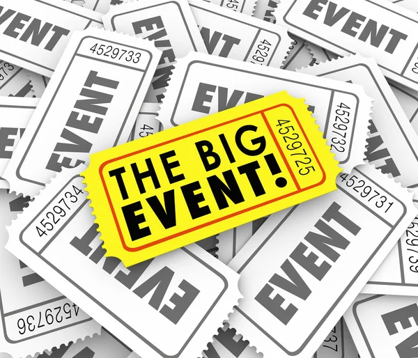 Big Event Golden Yellow Ticket Acesso especial de admissão — Fotografia de Stock